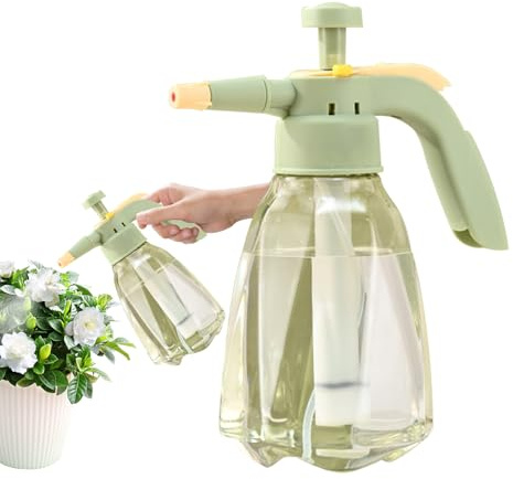 Pulverizador de mano para jardín, pequeño pulverizador de bomba de agua de 1,5 L, botella de agua a presión con boquilla ajustable para plantas y soluciones de limpieza