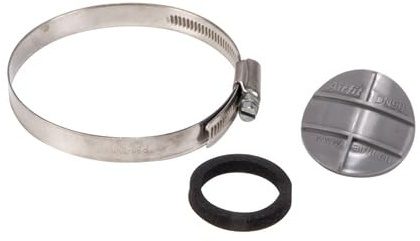 Airfit Reparaturstopfen für Abflussrohre DN 90 mit Edelstahl Schlauchschellen und Dichtung