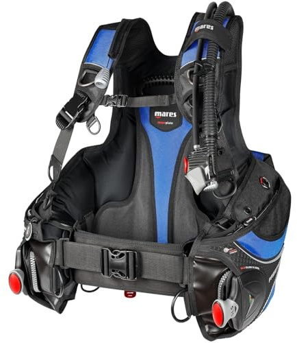 Mares Prestige SLS BCD | Unisex Ergonomic Lightweight Scuba Diving Travel Jacket BCD | High-Lift Capacity, 420 D Cordura, Large Pockets, Blue, Large