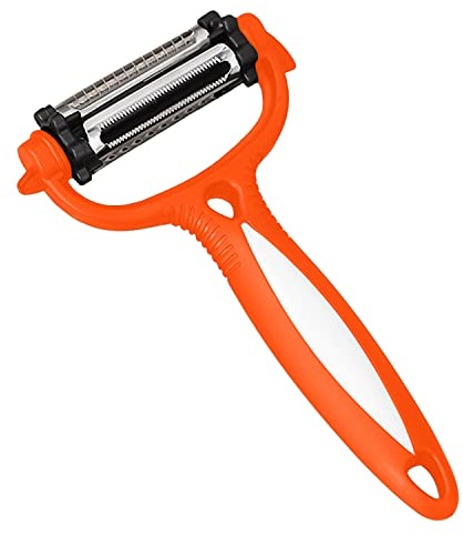 AEX Multifunction Potato Peeler 3 in 1 - Orange Vegetable Peeler for Carrot
