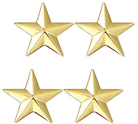 P Prettyia 2 Paar Gold Stern Brosche Kragen Hut Taschen Pin Anstecknadeln Schmuck für Hochzeit, Party, Abschlussball