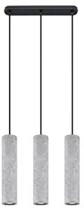 Sollux Lighting Hängelampe Pendelleuchte Hängeleuchte Deckenlampe Beton 3 Flammig Grau LUVO