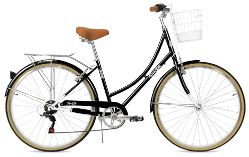 FabricBike Step City Damenfahrrad Amsterdam 28 Zoll Komfort Bike 7 Gang Hollandrad im Retro-Design
