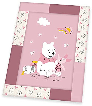 Klaus Herding GmbH Disney's Winnie Puuh Krabbeldecke, 100 x 135 cm, Außenmaterial: 100% Baumwolle, Füllung: 100% Polyester, 3123204216412, Pink