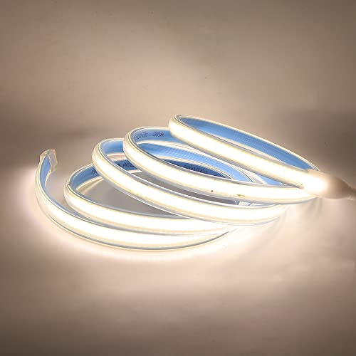 Wisada Ruban LED, COB Led Bande Lumineuse LED 220V avec Prise, Autocollant LED Cuisine Sous Meuble Eclairage Dimmable pour Lit, Escalier, Placard, Chambre, Maison Décoration (Blanc naturel, 2.00)