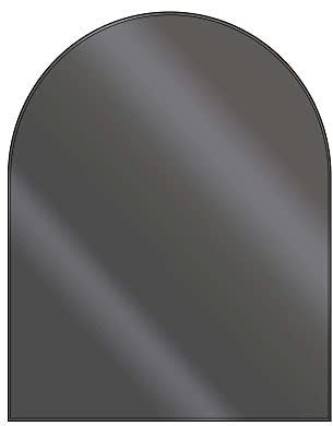 LANZZAS Bodenplatte Halbrund groß - 1000 x 1200 mm - Farbe: gussgrau | Funkenschutzplatte aus Metall
