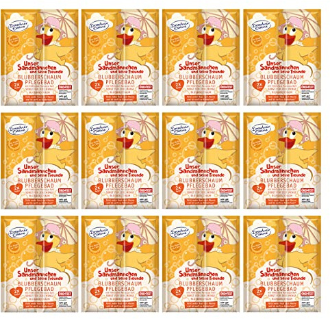 12er Pack Dresdner Essenz Pflegebad Sandmännchen Maracuja-Duft 12 x 60 g Badezusatz vegan