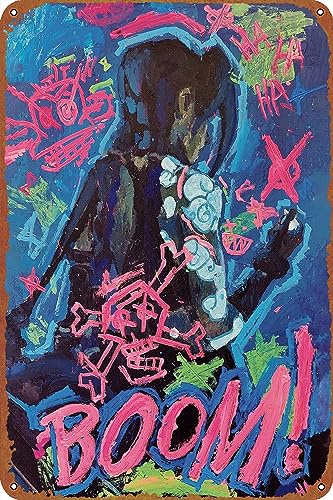 ZTLLFV Jinx from Arcane traditionelles Gemälde Poster Schild Metall Blechschild Wandkunst Dekor – Retro-Schild für Heimdekoration Geschenke – 20,3 x 30,5 cm