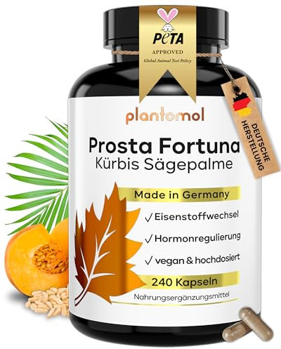9-fach Komplex! Prosta Komplex Kapseln mit Kürbiskern-Extrakt Sägepalmen-Extrakt & Beta Sitosterol- Prosta Kapseln hochdosiert - Prosta Fortuna - 4 Monatsvorrat