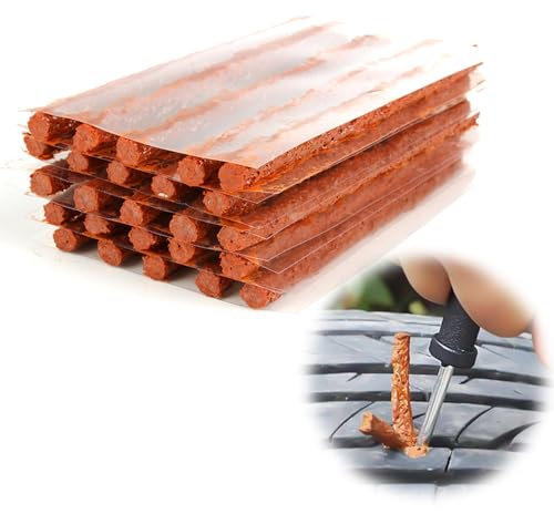 Lotubun 25 pcs Kit Repara Pinchazos Moto/Auto, Mechas Pinchazos Coche, Kit Pinchazos Coche, Repara Pinchazos Coche
