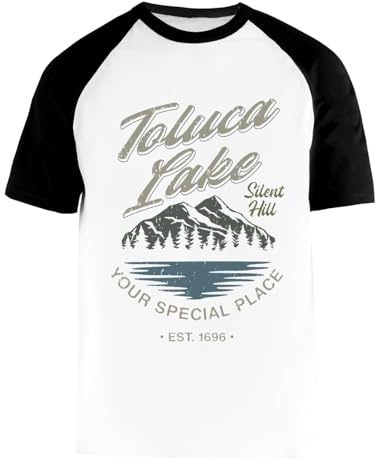 Toluca Lake Silent Hill Weißes Baseball T-Shirt Herren Damen Unisex Kurze Ärmel Rundem Hals White Mens Womens