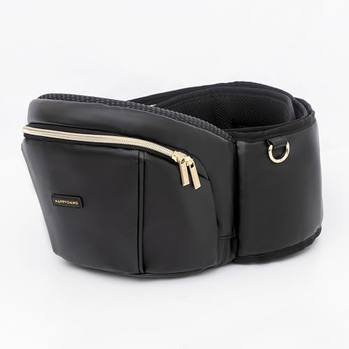 Hipseat Porte-bébé, tabouret pour transporter les bébés et les tout-petits, ergonomique, léger et économe en main-d'œuvre (noir)