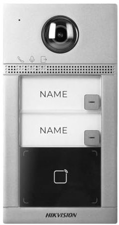 HIKVISION Metal Outdoor Station for Two Families Ring Doorbell - Doorbell with Camera Video Doorbell WiFi/IP for Standalone Use or Cooperation with Hikvision IP Monitors