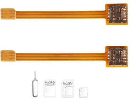 Nano SIM to Micro SIM Card Extension Cable Cell Phone Card Slot Cable Adapter FPC Test Board SIM Card Holder Repair Test Board Card Reader Length 3.9in/10cm（2pcs）