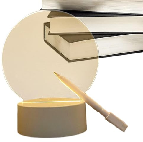 Tableau à message à DEL en acrylique effaçable à sec, tableau mémo portable, tableau blanc phosphorescent, écriture lumineuse pour la maison, café, restaurant, utilisation pour la