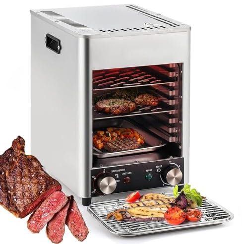 Four à steak commercial, gril à steak automatique, machine à steak à haute température 1700 W, four à nouilles, machine à steak sans fumée entièrement automatique