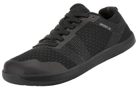 Unisex Breite Barfuss Schuhe Damen Herren Barfußschuhe Minimalistische Outdoor Trail Running Walking Schuhe Fitness Knit Weit rutschfest Zehenschuhe Zero Drop Solhe Freizeit