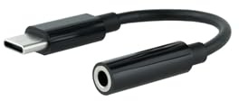 Brightium Cable Adaptador USB-C A Jack 3.5MM, Negro - Conexión de Audio, Compatible con Dispositivos móviles y Auriculares, Ideal para Escuchar música.