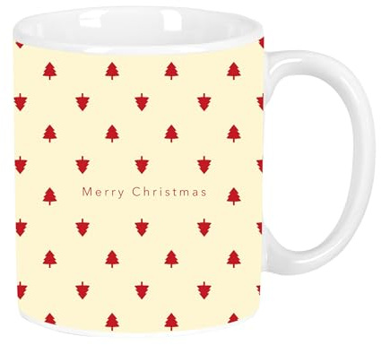 Joyeux Noël - Grande Tasse en céramique, Solide, légère, Durable, de Haute qualité, 350 ML, 8 x 9,5 cm