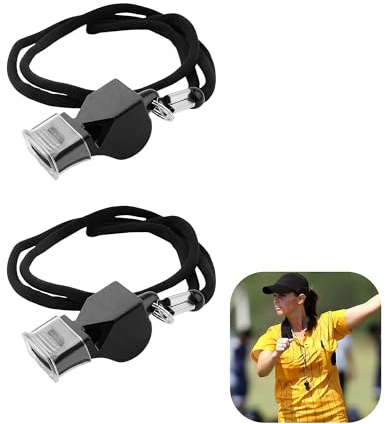 2pcs High Frequency Emergency Whistle, Sturdy Plastic Whistles For Coaches, Referees, Sports Whistle With Loud Sound, Multi Purpose Whistles For Teachers, Lifeguards, Training And Outdoor Survival