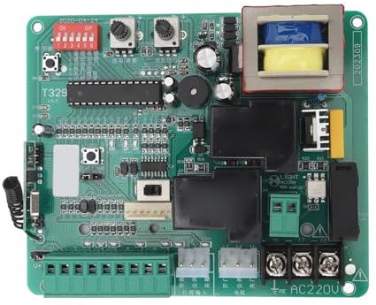 Whoasyst Módulo de control automático de apertura de puerta corredera de 220 V, placa de circuito de motor de puerta eléctrica, fácil instalación, placa de control de circuito universal para abridor