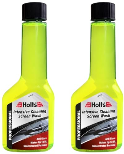 Holts One Shot Screenwash 125ml X2 – Car Windshield Washer Fluid Additive, Anti-Freeze Formula, Fast-Acting, All-Season Protection, Removes Dirt & Bugs, Easy to Use