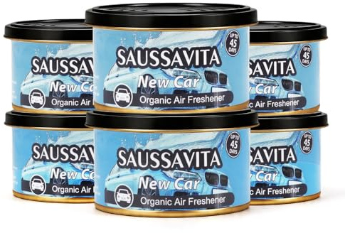Car Scents Auto Lufterfrischer Duftdose, langanhaltender Duftspender, Duftbaum Alternative, Autozubehör, 6er Pack, Duft: New Car