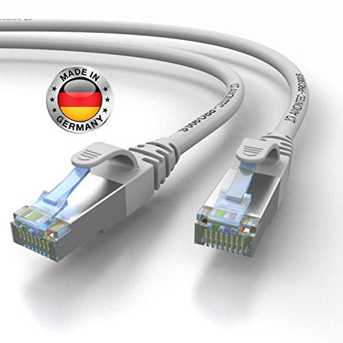 AIXONTEC 3m CAT 7 Profi-Netzwerk-LAN-kabel-Grau Cat6a Profi-Patchkabel SFTP (Pimf) 10 Gigabit Kat7-LANKabel HIGHEND Cat7 S/FTP flex Powerlan-kabel