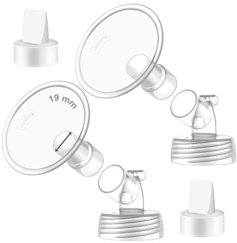 Maymom MyFit Flange Set Compatible with Spectra S2 Spectra S1，19mm Shield Widemouth Connector 3rd Gen Duckbill Valve ，Not OEM Spectra Pump Parts Spectra Flange Spectra Valve