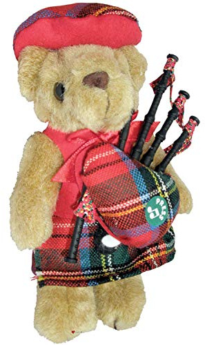 I LUV LTD Musical Teddybär Stewart Clan Tartan Schottisches Geschenk, Hergestellt in Schottland