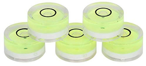 5 pièces 15mm Mini niveau à bulle, niveau bulle rond, niveau à bulle rond avec acrylique, niveau pour échelle d'équilibre et outil de mesure de diamètre
