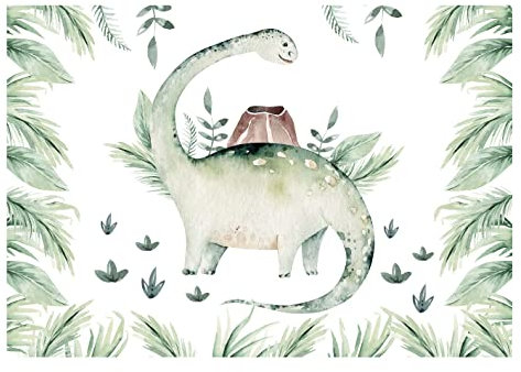 WallArena - Vlies Fototapete Kinderzimmer Dinosauriere 152x104 cm - Fototapeten - Fototapeten Tapeten für Kinder Kindertapete - Vliestapete Wandtapete Tapete 3D Effekt - Kind