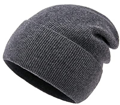 Lallier Beanie aus 100% Merinowolle mit Fleecefutter für Damen und Herren, gerippte, warme Wintermütze aus Reiner Wolle mit Geschenkbox