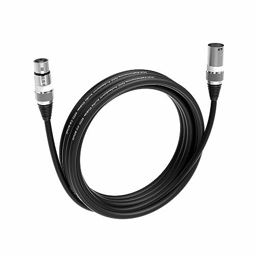 Wrugste XLR Kabel Premium Symmetrisches XLR Mikrofonkabel,5M 1Stück 3-Pin Stecker auf Buchse DMX Mikrofonkabel für Studioaufnahmen und Live-Produktion