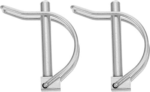Quick Release Pin,Drop Pin, S Hook 2 pcs Hitch Pto Locking Release Towing Ster Coupler Boat Duty Heavy Retainer Clip Safety Shaft Mm Pin Farm Trailer Hook Quick L Cargo Stainless Lock Steel Leg ( Colo