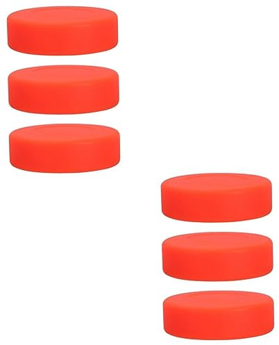 Toddmomy 6stücke Eishockey-Pucks Für Outdoor-Training Hochdichte Langlebige Hockeybälle Orange Für Schießen Und Glatten Flächen