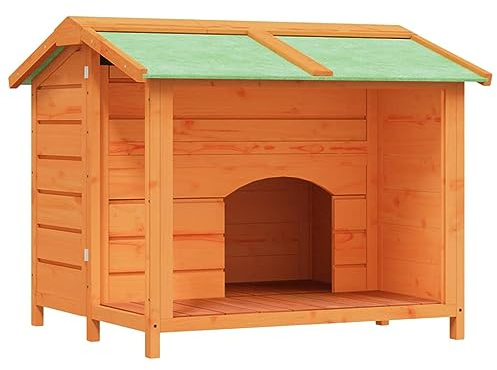 NITCA Cuccia per Cani, Gabbia per Conigli, Pollaio per Galline, Cucce per Cani da Esterno,Cuccia da Esterno per Cani,Cuccia per Cani Gatti, Marrone 96x87x80,5 cm in Legno Massello di Pino
