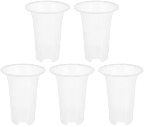 Didiseaon 5pièces Pots à Orchidées Plastique Transparent De Drainage Design Ventilé Et Pratique pour Plantes Intérieur Et Extérieur