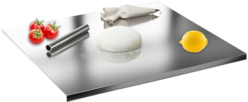 ERMWALR Cutting Board, Heavy Duty 304 Stainless Steel Titanium Chopping Board - Premium Kitchen Cutting Boards for Meat Cheese Baking Pastry Vegetable Fruit (40x30 cm)