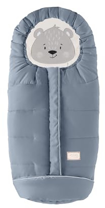 Nuvita Moovo by 9605 Junior Welpen | Universal-Fußsack für Kinderwagen mit Tieren | Perfekt für Kinder von 6 bis 36 Monaten (100 cm) | Kältebeständig bis -13°C | Zuckerpapier