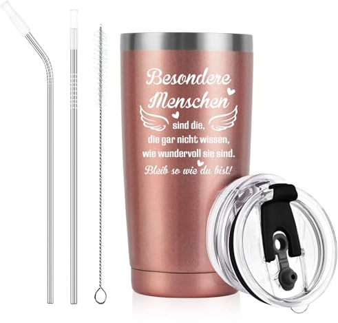 Livole Geschenke für Frauen, Beste Freundin, Kollegin, Motivationsgeschenke Frau, Schwester Geschenk, Besondere Menschen Tasse, Geschenk Beste Freundin Weihnachten, 600ml Kaffeebecher to go Thermo