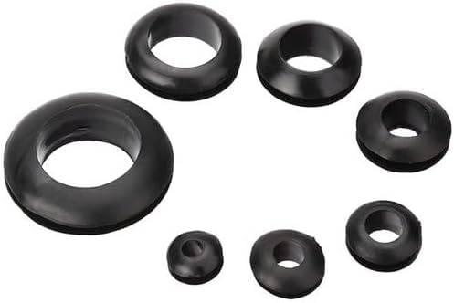 KafTon Open Rubber Wiring Grommets Black Back Box Cable Wiring Grommets 6mm to 50mm (100, 9mm)