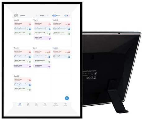 YUEHISY 10.1 Wandplaner Digitaler Kalender, WLAN-Familie HD Touchscreen-Display für Aufgabenverwaltung, Chore Rewards & Auto-Brightness