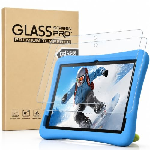 2 Pack Screen Protector for 8 HD Kids / 8 Pro Tablet 2024 Tempered Glass | Film 9H Hardness Anti-Scratch Bubble Free HD Clear Anti-Fingerprint Easy Installation Kit