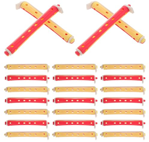 Mobestech Juego de 24 Rulos de Plástico Cabello Largo, Accesorios para Rizar el Cabello Prácticos, Creando Ondas Naturales, Adecuado para Uso Doméstico y Salón