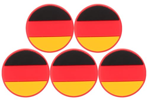 IMIKEYA 5 Stück Silikon Tennis Stoßdämpfer mit Nationalflaggen Design Kleiner Vibrationsdämpfer für Tennisschläger rutschfest und Einfach zu Montieren