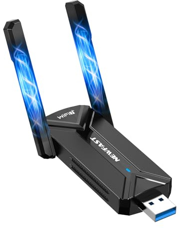 NEWFAST Adaptador WiFi 7 BE6500Mbps 6GHz/5GHz/2.4GHz