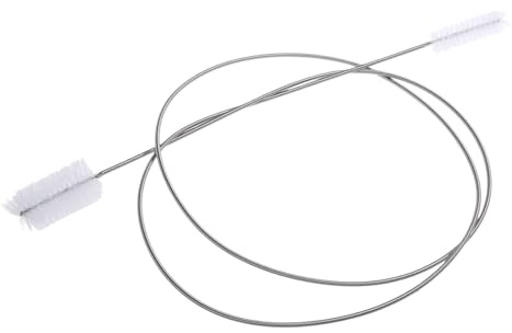Pjeghbvop Aquarium Filterbürste, Wasserrohr, Luftschlauch, Schlauch Reinigungsbürsten, Edelstahl, Flexible, doppelseitige Reinigungsbürste, 61 Zoll Aquarium Filterpad