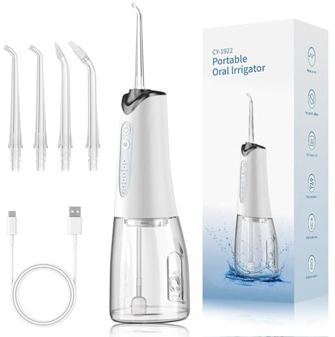 Unipampa Idropulsore Dentale Portatile, Irrigatore Orale Senza Fili