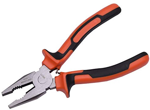 Edward Tools Combination Pliers 8” - Machined Extra Strength Gripping Jaws - Heavy Duty Side Cutting Pliers for wire and cables - Harden Fine Carbon Steel